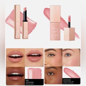 NARS Orgasm Afterglow Lipstick & Mini Liquid Blush Duo, Full Size, New in Box